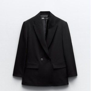 Zara double-breasted oversized blazer.